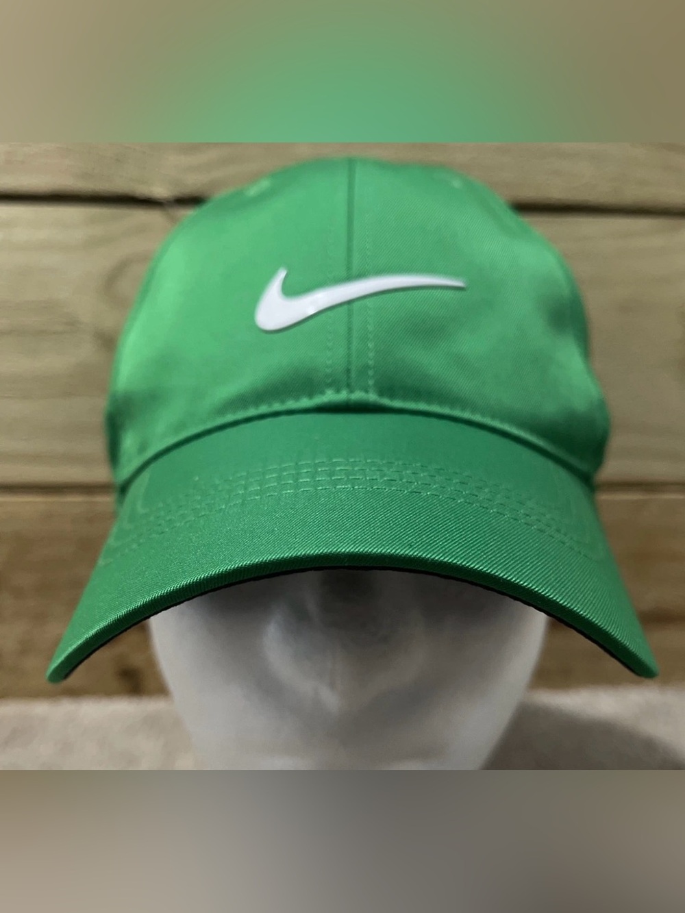 Nike Green Baseball Cap with White Swoosh